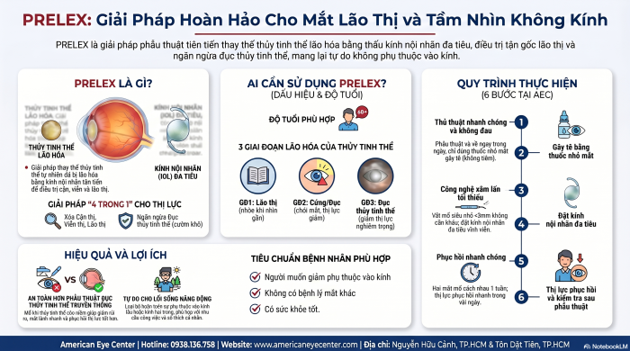 Phẫu thuật Lão Thị (Prelex)  | American Eye Center Vietnam
